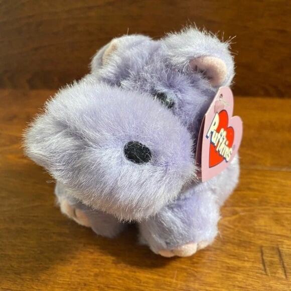 SWIBCO Puffkins Vintage 1990s "Henrietta" Hippopotamus Plush - Picture 1 of 3